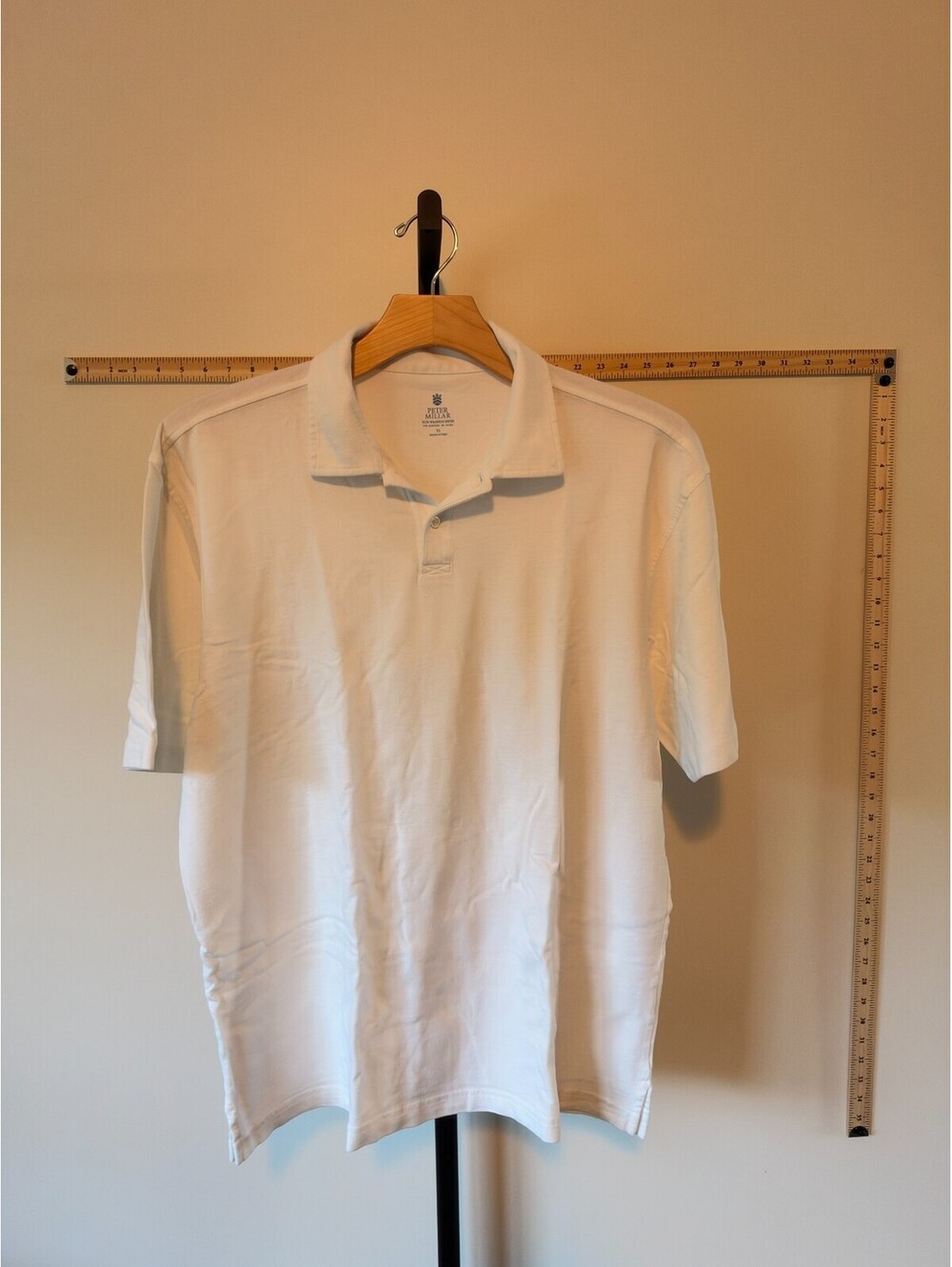 Peter Millar Polo Shirt Men’s XL White Cotton Stretch